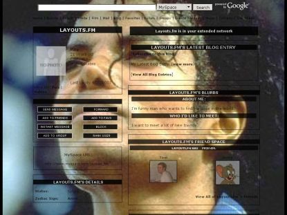 Michael Jackson myspace layouts
