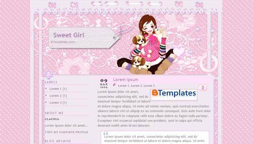 6 Pink Blogger Templates FREE