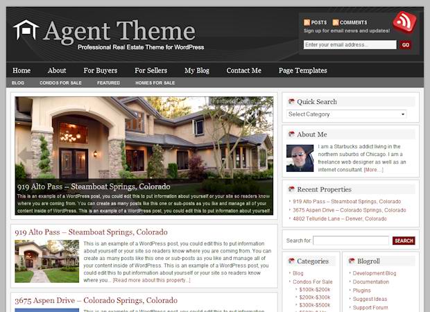 free Agent WordPress Theme
