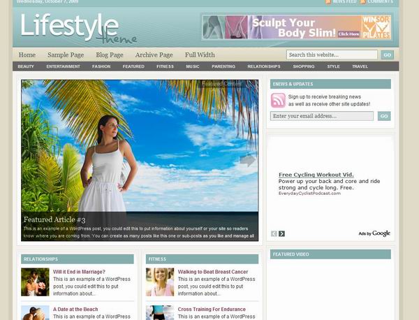 Studio Press Lifestyle WordPress Magazine Style Theme