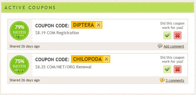 Latest Name.com coupon codes and promo codes