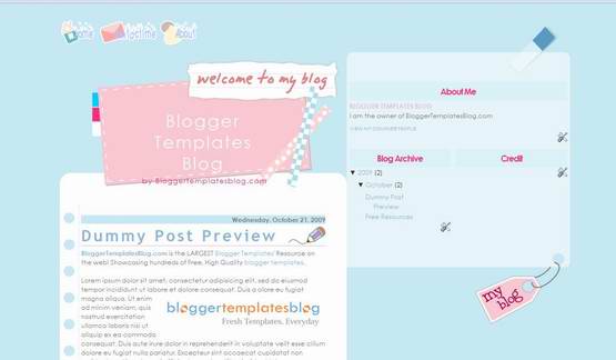 10+ Free Cute Kids Blogger Templates
