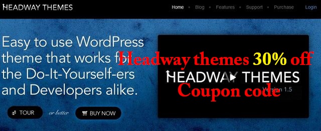 Headway Coupon Code 30% off on All Headway Wordpress Themes