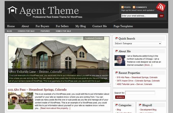 Studiopress Agent Theme And Websites Run with this agent template