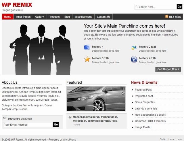 15 Corporate Wordpress Themes 2010