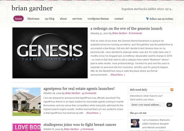 Exapmle Websites That Use Genesis Theme